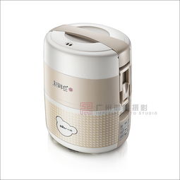 高颜值电热饭盒 小家电 厨房电器 产品精修 静物精修